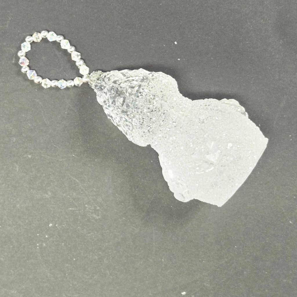 Diamond Cut Snowman | Handmade Resin Christmas Snowman Décor | Sparkling Holiday Decoration